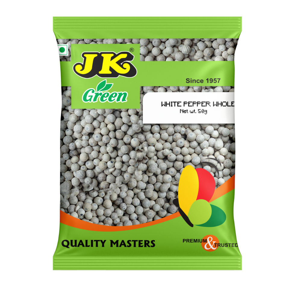 JK White Pepper Whole 50g