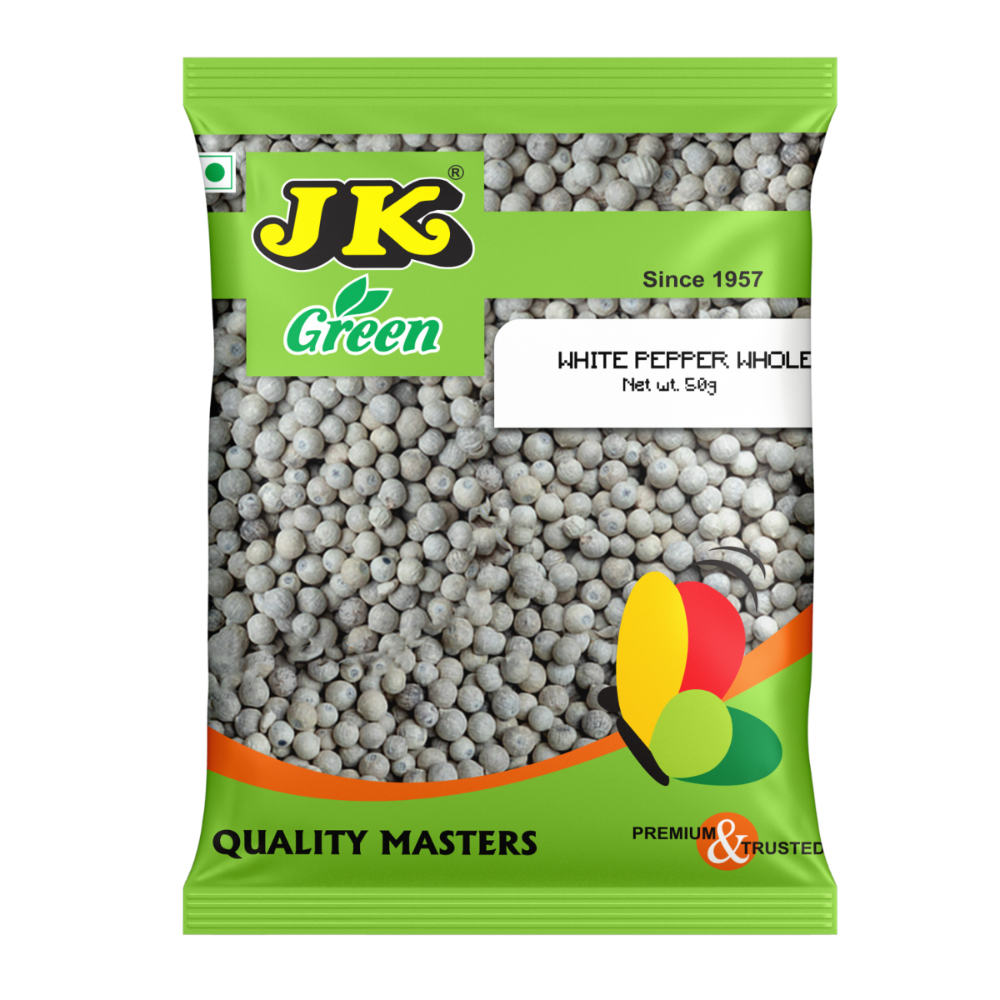 JK White Pepper Whole 50g