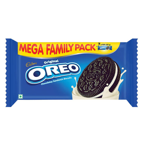Oreo Cadbury Chocolate Flavour Crème Sandwich Biscuit Family Pack, 275.55 gm/283 gm(weight may vary)