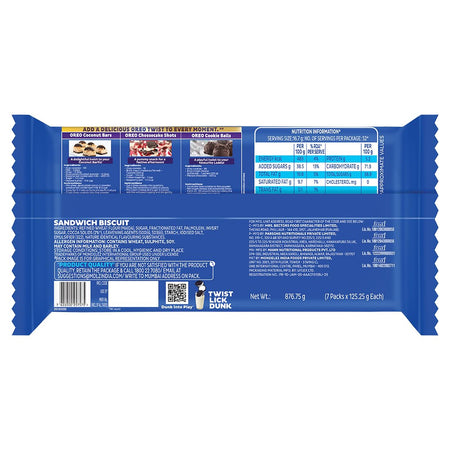 Oreo Cadbury Chocolate Flavour Crème Sandwich Biscuit Family Pack, 275.55 gm/283 gm(weight may vary)