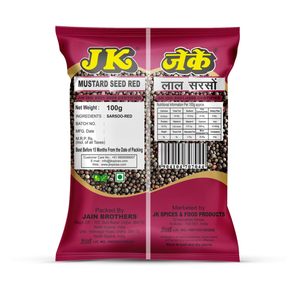 JK Sarsoo Red Whole 100g