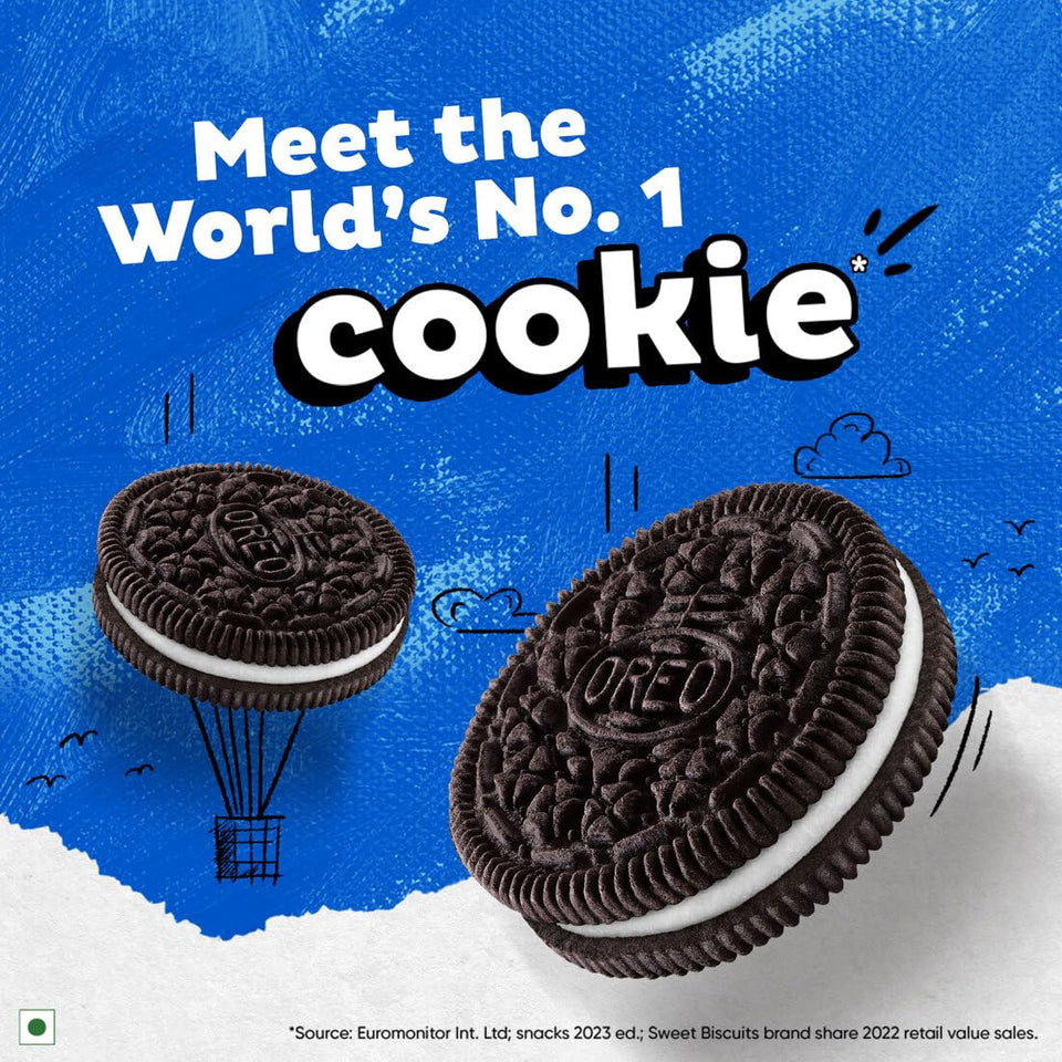 Oreo Cadbury Chocolate Flavour Crème Sandwich Biscuit Family Pack, 275.55 gm/283 gm(weight may vary)