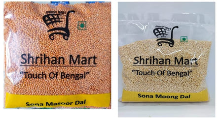 SHRIHAN MART Combo of Premium Sona Masoor Dal 1kg + Premium Sona Moong Dal - 500 g Visit the SHRIHAN MART Store