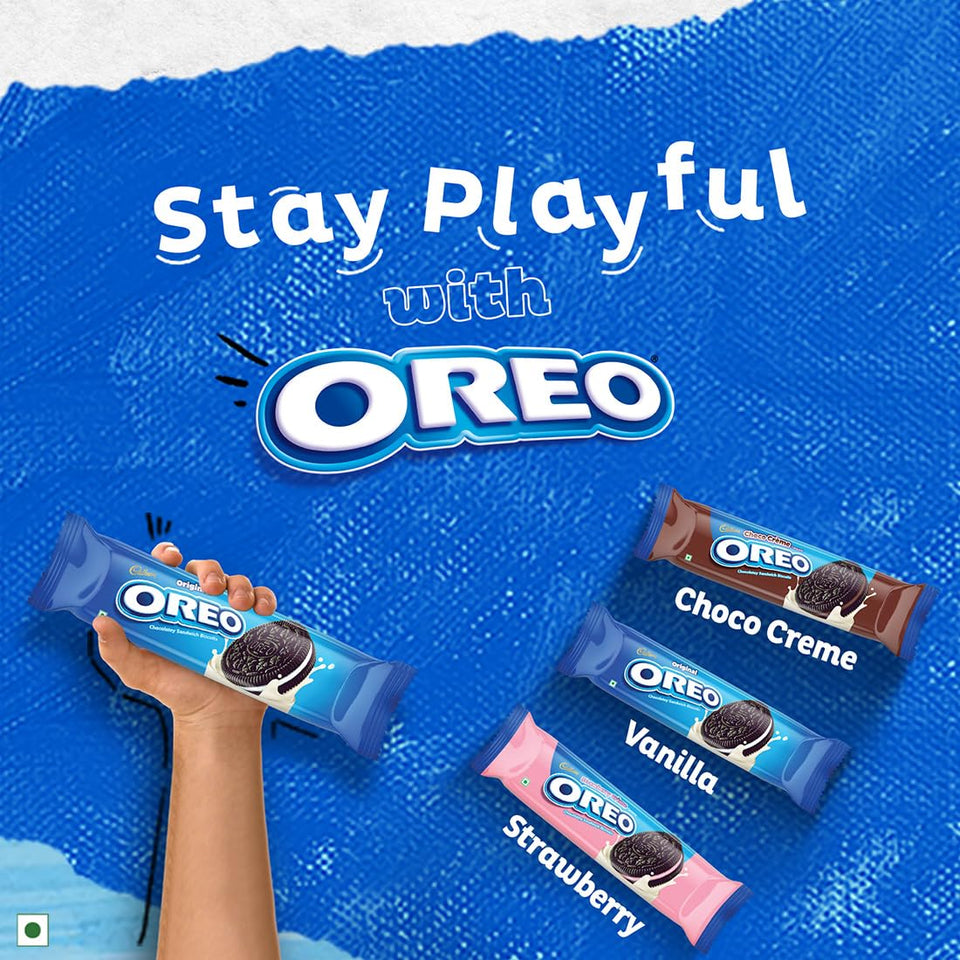 Oreo Cadbury Chocolate Flavour Crème Sandwich Biscuit Family Pack, 275.55 gm/283 gm(weight may vary)