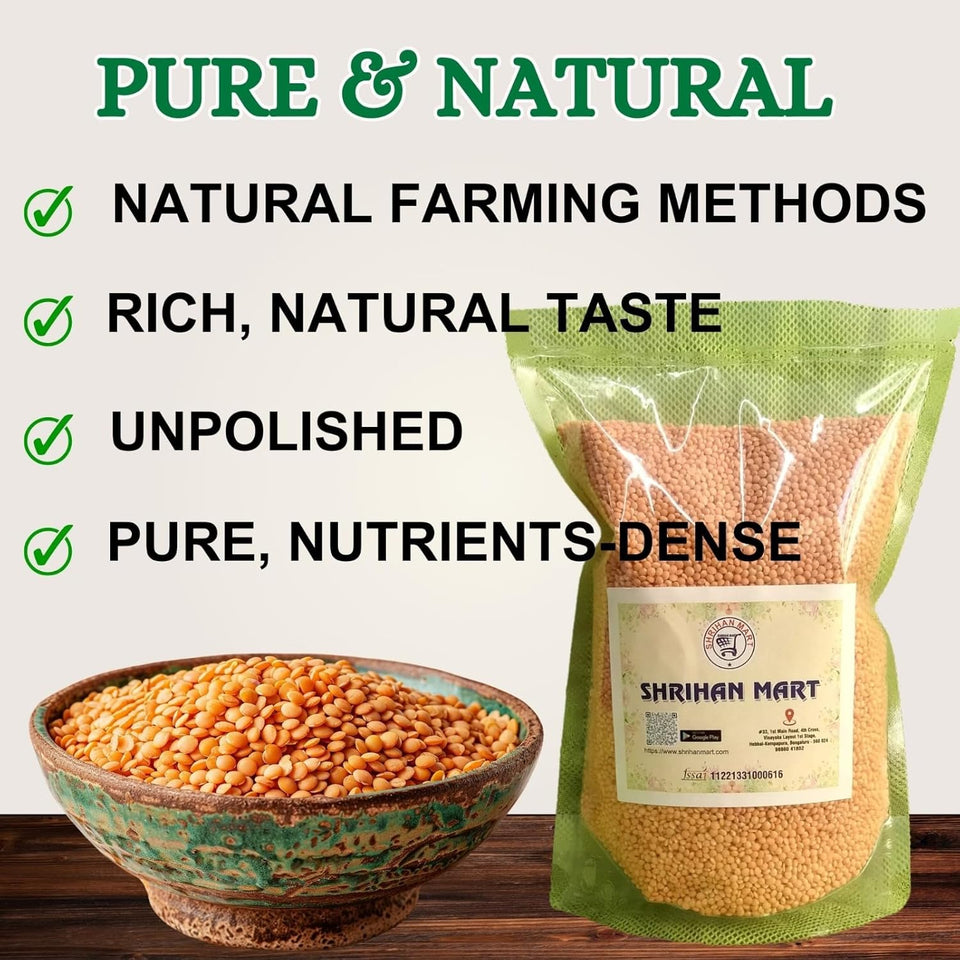 SHRIHAN MART Bengali Groceries Premium Sona Masoor Dal 1Kg(Pack Of 1) Visit the SHRIHAN MART Store