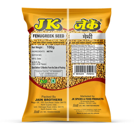 JK Methi Whole 100g