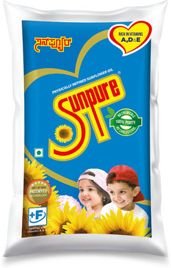 Sunpure Physically Refined Sunflower Oil Pouch (1 L)
