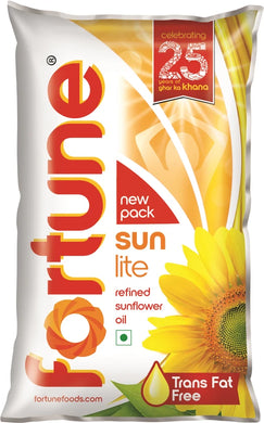 FORTUNE Refined Sunflower Oil Pouch (1L)