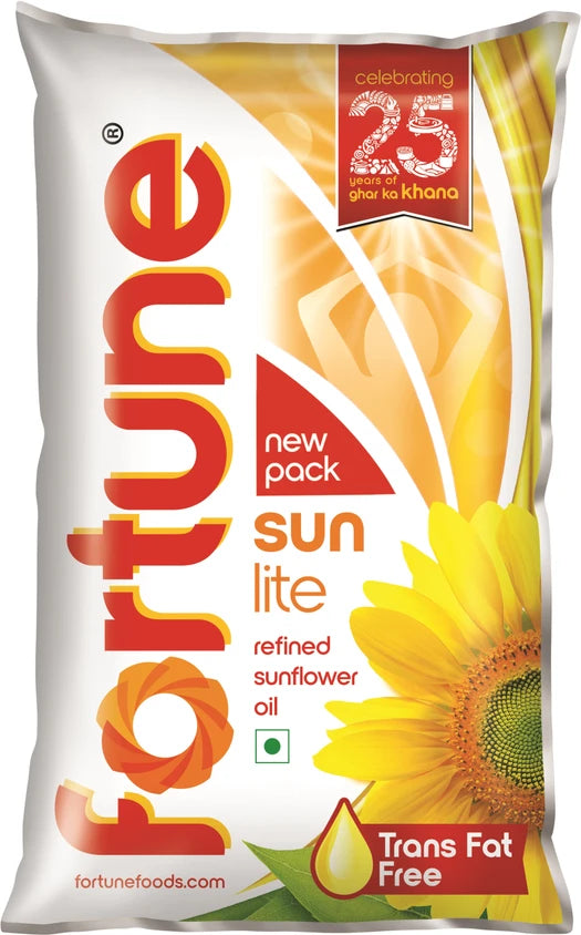 FORTUNE Refined Sunflower Oil Pouch (1L)